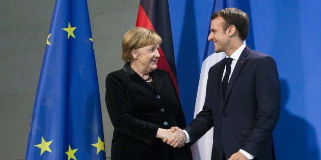 Emmanuel Macron Attends People's Day Of Mourning In Berlin