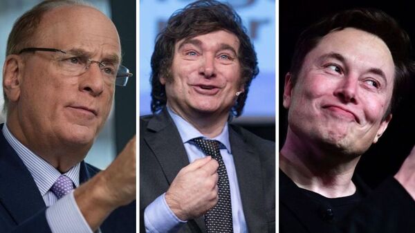 Larry fink javier milei elon mus