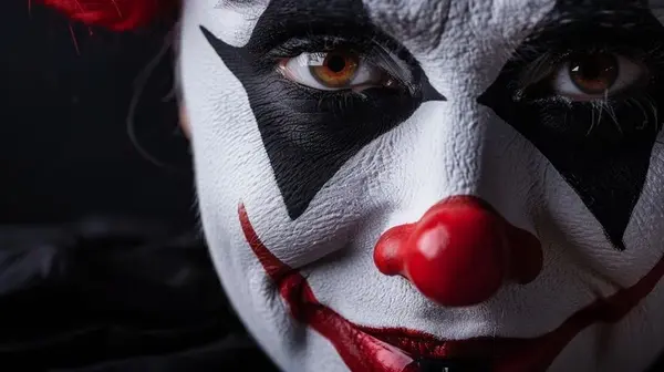 Clown close up portrait stockcak