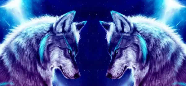 Galaxy wolf background dewn3awec