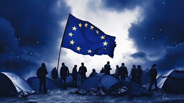 Refugees migrate europe because