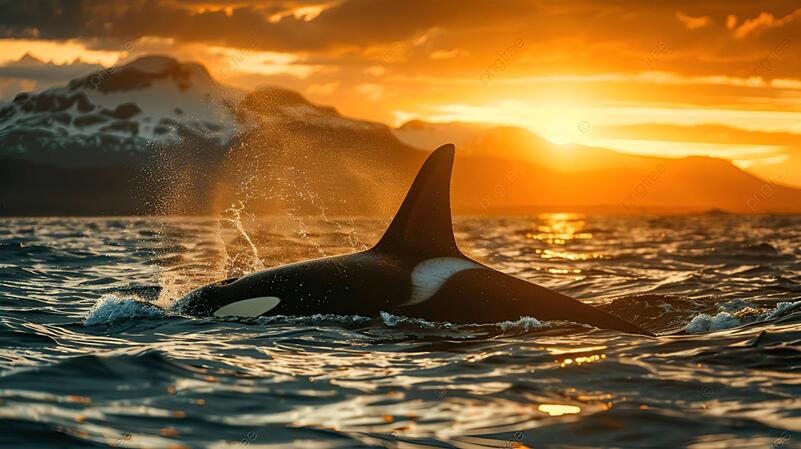 Pngtree orca killer whale in med