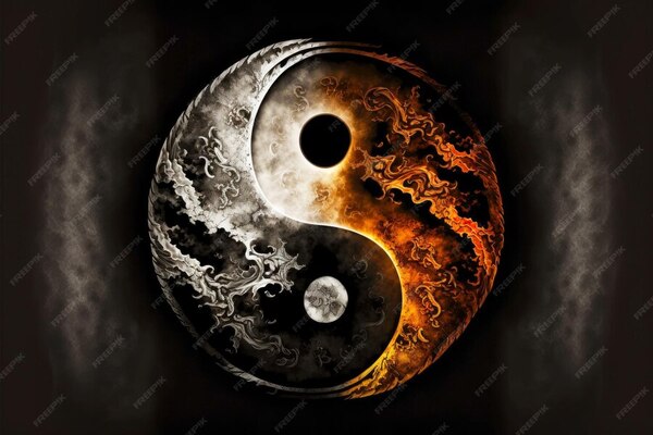 Symbole yinyang du bien du mal f