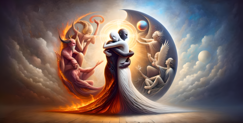 The embrace of duality a dance o