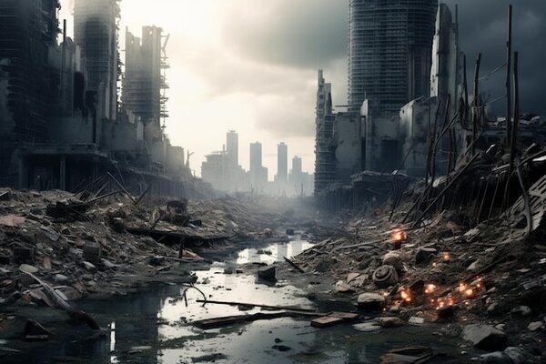 World chaos with cities reduced