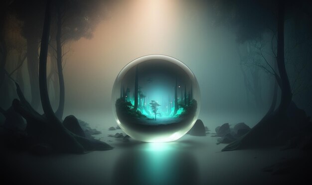 Paisaje ensueno etereo esfera luz suave web e impresion ia generativa 804788 4561
