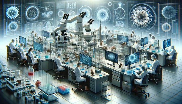 Scienza laboratorio virus covid