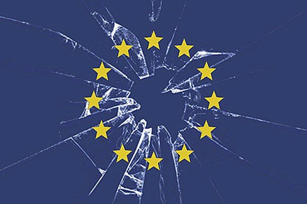 Union europea bandiera rotta