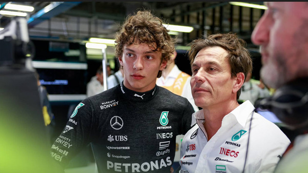 Kimi Antonelli and Toto Wolff vi