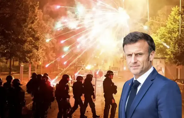 Emmanuel macron parigi scontri f