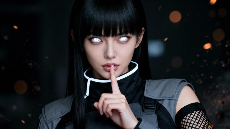 Mysterious female agent with glo